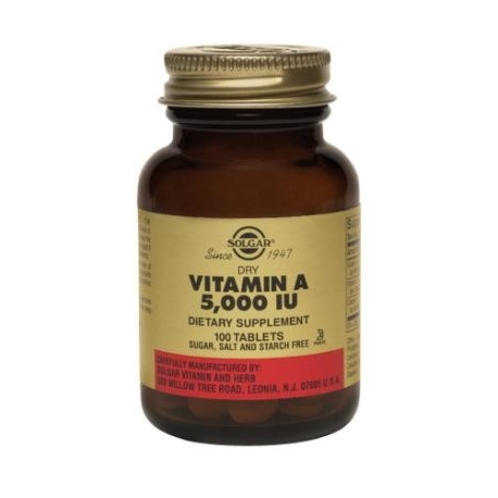 VITAMIN A 5.000 IU FCO 100 TABLETAS 