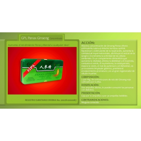 GINSE PANAX CAJA 30 AMPOLLAS 