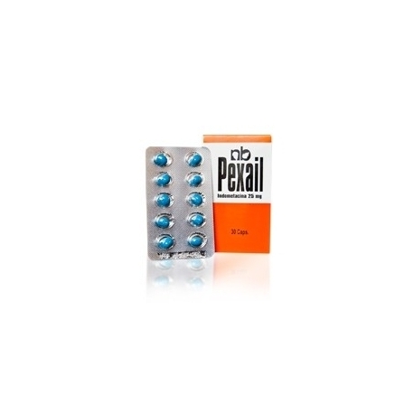 PEXAIL (INDOMETACINA AYUDA A ELIMINAR DOLOR FUERTE) CAJA* 30 CAPSULAS X 2 UNIDADES