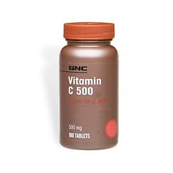 VITAMIN (GNC) C 500 WITH ROSE HIPS FCO 100 TABLETAS 