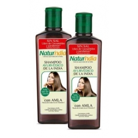 OFERTA NATURINDIA SHAMPOO AYURVEDICO CON AMLA (CRECIMIENTO Y BRILLO NATURAL) FCO*250ML X 2 UNIDADES