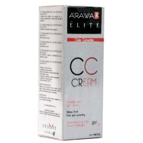 ARAWAK ELITE CREAM CC COLOR CORRECTION (MAQUILLAJE LIGERO-ELIMINA ACNE-REFRESCA-HIDRATA-NUTRE) FCO*30GR