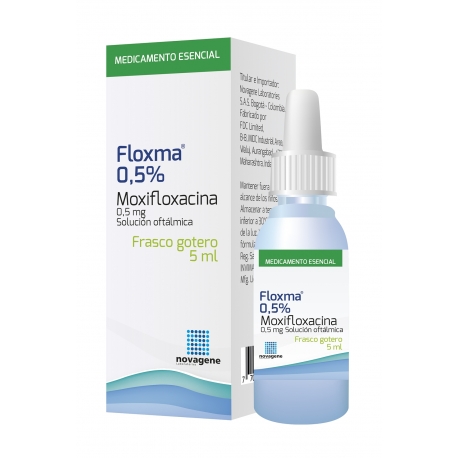 FLOXMA 0.5% SOLUCION OFTALMICA (MOXIFLOXACINA) FCO*5ML 