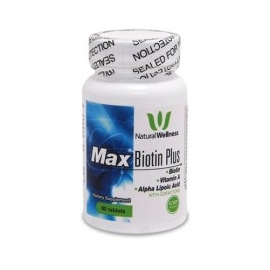 MAX BIOTIN PLUS 1000 MCG FRASCO X 60 TAB (ENVIOS COLOMBIA) CANTIDAD*1