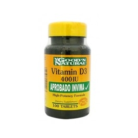 VITAMINA D3 400 IU FRASCO X 100 TABLETAS (ENVIOS COLOMBIA) CANTIDAD*3