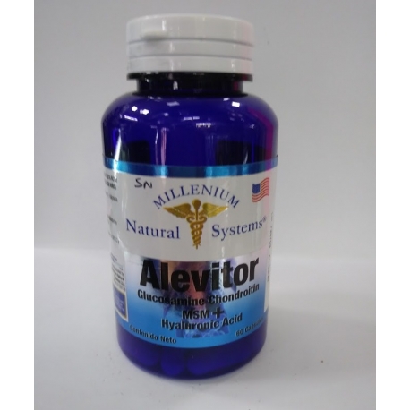 ALEVITOR CLUCOSAMINE CHONDROITIN MSM HYALURONIC ACID FRASCO *60 CAPSULAS 