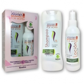 ARAWAK SHAMPOO Y ACONDICIONADOR CAIDA CAPILAR MUJER (Tratamiento anti-caída for women Beauty Arawak) KIT*2 UNIDADES