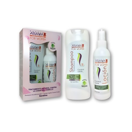 ARAWAK SHAMPOO Y ACONDICIONADOR CAIDA CAPILAR MUJER (Tratamiento anti-caída for women Beauty Arawak) KIT*2 UNIDADES